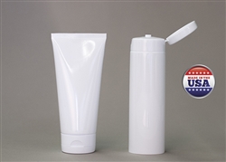 BJT Tubes on Demand White 6 oz LDPE Tube with Aluminum seals and Flip Top Cap - Sample