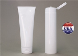 BJT Tubes on Demand White 8 oz LDPE Tube with Aluminum seals and Flip Top Cap - Sample
