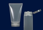 BJT Plastic Squeeze Tubes on Demand Natural 4 oz MDPE Tube with Flip Top Cap with Al seals on the orifice
