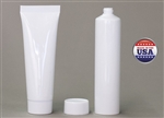 Bottles Jars and Tubes: Tubes on Demand White 1 oz LDPE Tube with Tall Stand On Cap - Sample