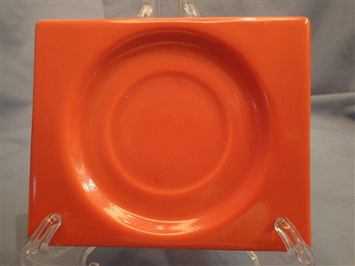 Saucer-Poppy Orange #402po-Metlox Pintoria (small repairs on corners)