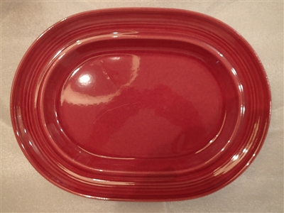 Large Oval Platter-Metlox Colorstax Cranberry