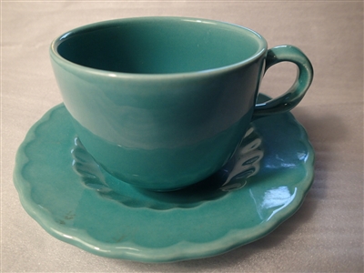 Cup & Saucer-Metlox Pescado Aqua