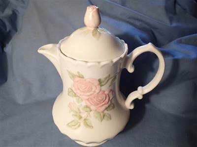 Coffee Pot & Lid #400-Metlox Vernon Rose