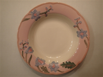 Rim Soup Bowl #1107-Metlox Delphinium Pink