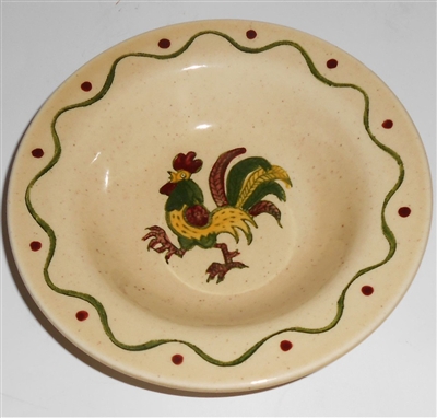 Fruit Bowl California Provincial Green Rooster