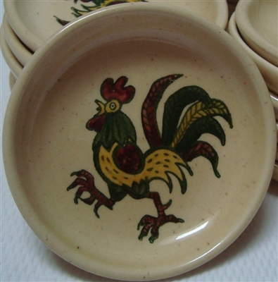 Coaster (Butter Pat) California Provincial Green Rooster