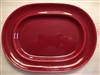 Medium Oval Platter-Metlox Colorstax Cranberry