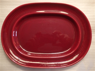 Medium Oval Platter-Metlox Colorstax Cranberry