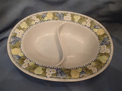 Divided Oval Vegetable Bowl-Metlox Vernon Florence