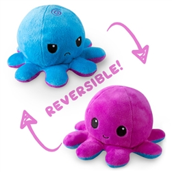 Octopus Reversible Purple and Blue Plush