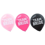 Team Bride Latex Balloons