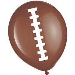 Football 12" Latex Balloons - 6 Count