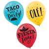 Fiesta Printed Latex Balloons