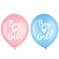 Big Reveal Gender Reveal 12 Inch Latex Balloons - 15 Count