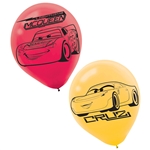 Disney Cars 3 Latex Balloons - 6 count