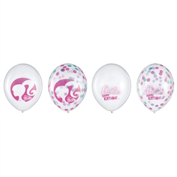 Barbie Dream Together Confetti Balloons