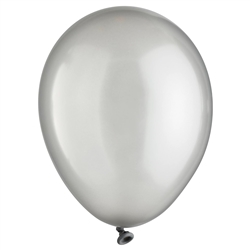 Silver Pearl 5 Inch Latex Balloons - 50 Count