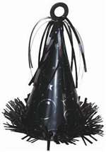 BLACK PARTY HAT BALLOON WEIGHT
