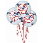 YANKEES MYLAR BALLOONS - 3 PACK