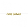 Gold Glitter Happy Birthday Letter Banner