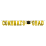 Congrats Grad School Colors Yellow Letter Banner