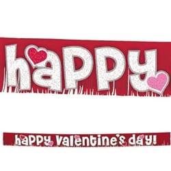 VALENTINE GLITTER FRINGE BANNER