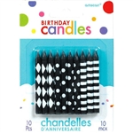 Black and White Assorted Birthday Candles