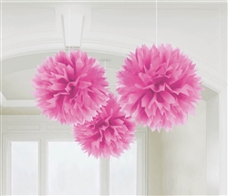 Fluffy Burst Pink Hanging Deco