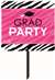 Zebra Party Plastic Yard Sign