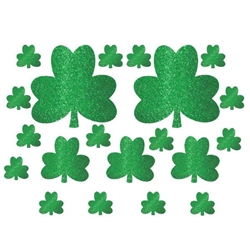 Glitter Shamrock Cutouts Assortment