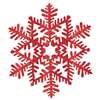 Red Glitter Snowflake Decoration 6.5 inches