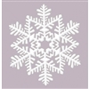 WHITE GLITTER SNOWFLAKE 6.5 INCH