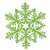 Green Glitter Snowflake Decoration 11 inch plastic