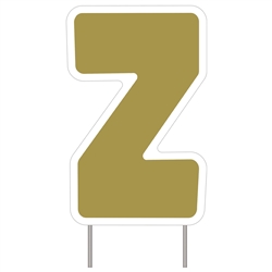 Letter Z - Gold Yard Sign