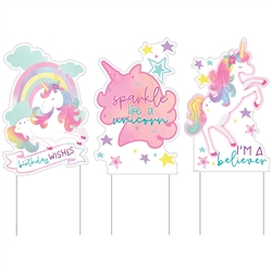 Birthday Unicorn Yard Sign 25" X 16"