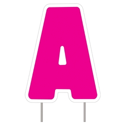 Letter A - Pink Yard Sign