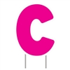 Letter C - Pink Yard Sign - 25  x 19  Inches