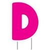 Letter D - Pink Yard Sign