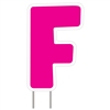 Letter F - Pink Yard Sign