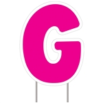 Letter G - Pink Yard Sign
