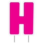 Letter H - Pink Yard Sign
