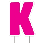 Letter K - Pink Yard Sign