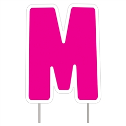 Letter M - Pink Yard Sign