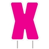 Letter X - Pink Yard Sign