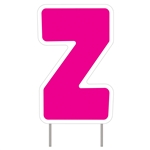 Letter Z - Pink Yard Sign