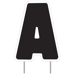 Letter A - Black Yard Sign 25" X 19"