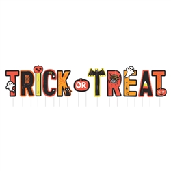 Trick Or Treat Yard Stakes Sign