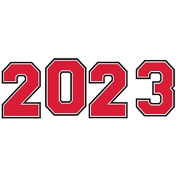 2023 Giant Year Numbers Yard Stake - Red