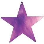 PURPLE FOIL STAR CUTOUT - 9